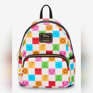 Loungefly Disney Mickey And Friends Checkered Mini Backpack NWT
